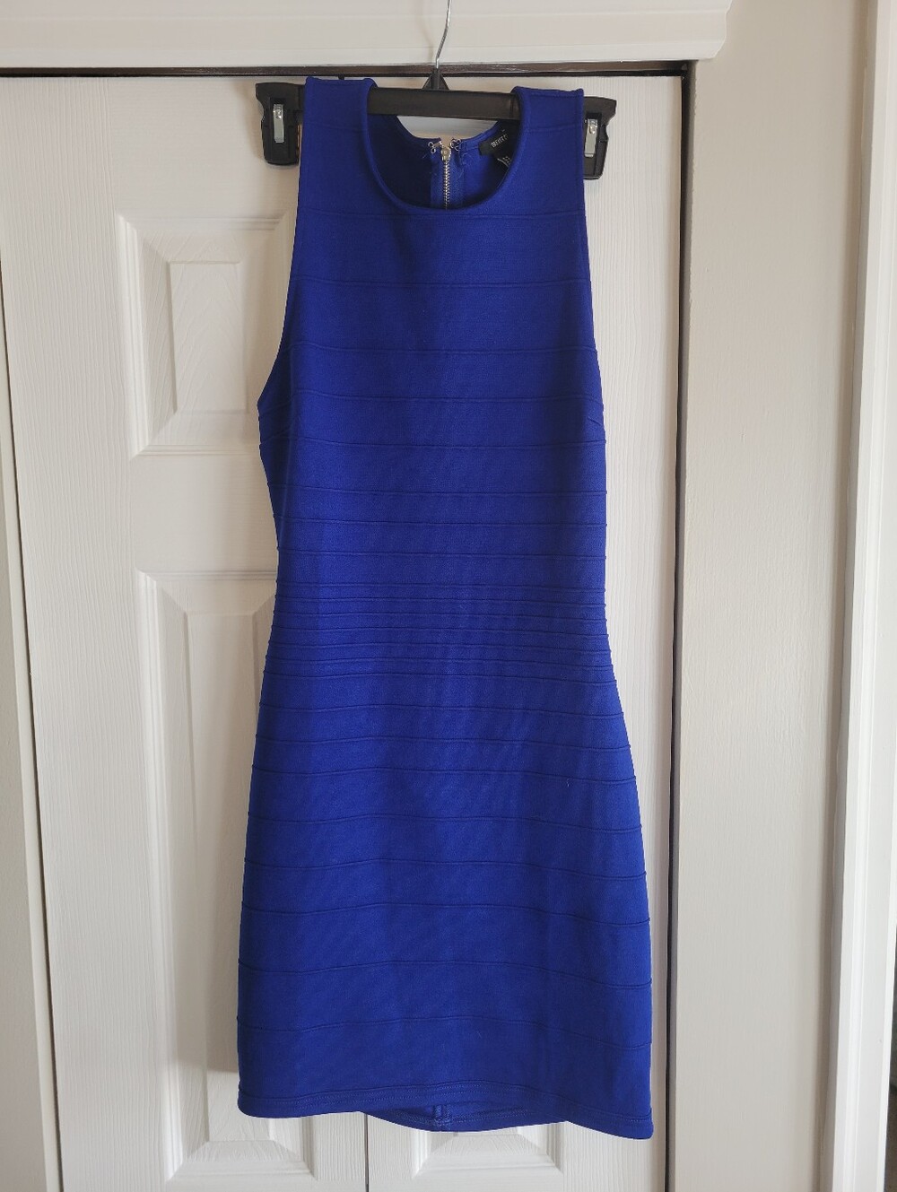 Forever 21 Royal Blue Sleeveless Medium Mini Bodycon Dress